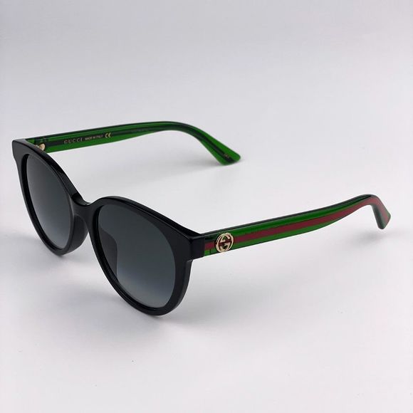 GUCCI GG0702SKN 004 Sunglasses Black Green Red Gray Round Women main image 9